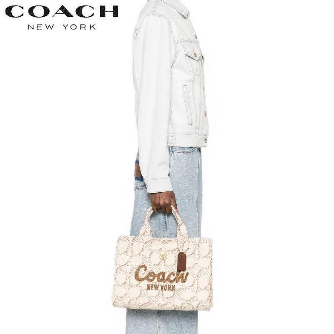 COACH コーチ　カーゴ トート バッグ 34・シグネチャー キャンバス