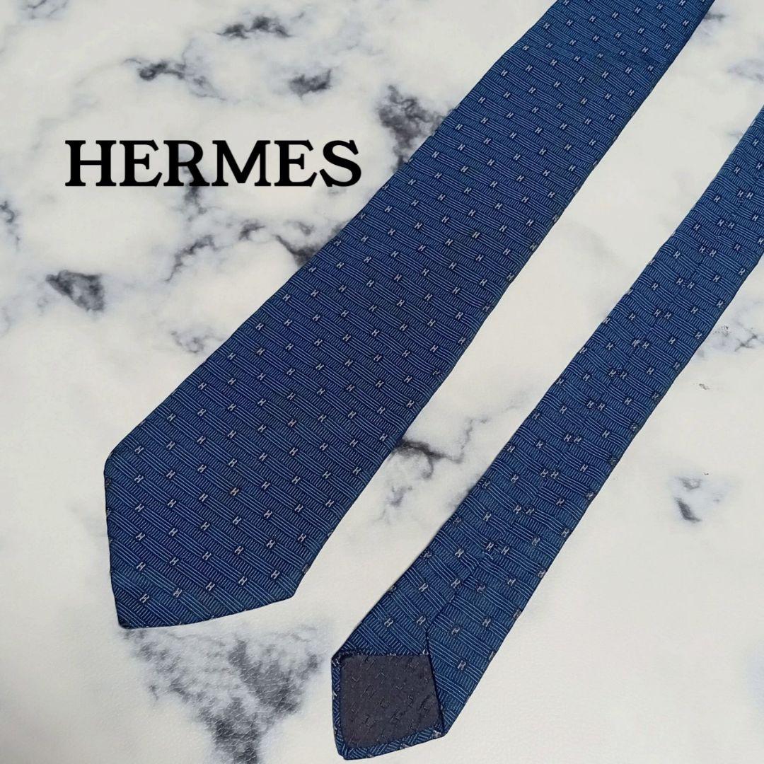 HERMES エルメス メンズ ブランド ネクタイ H柄 高級 ⑮