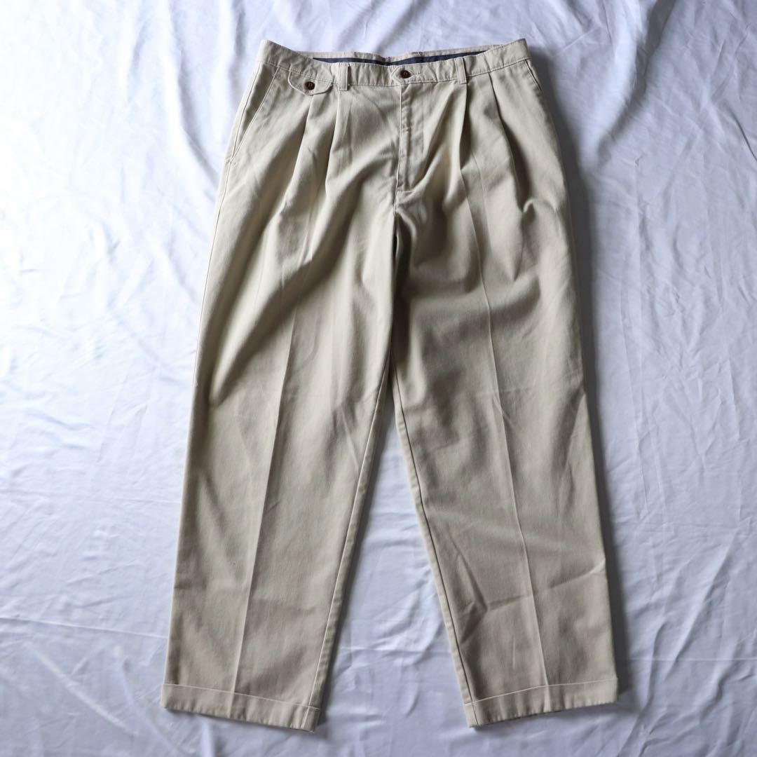 90sドッカーズ ワイドツータック　チノパン　36/30 US古着　y2k