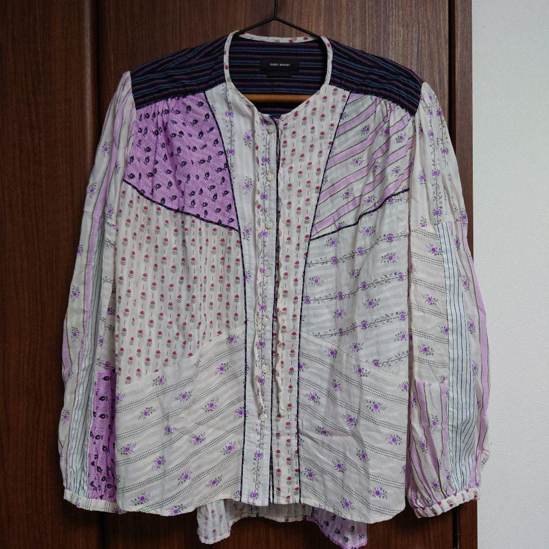 ISABEL MARANT FAZENIA 花柄 パッチワーク シャツ ブラウス