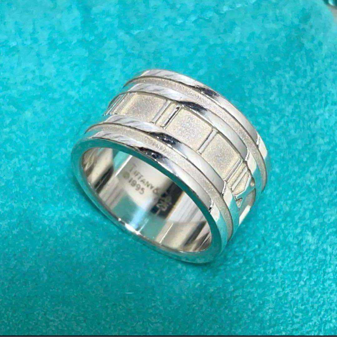 【極美品】ティファニー　アトラスリング　ワイド　17号　メンズ/レディース