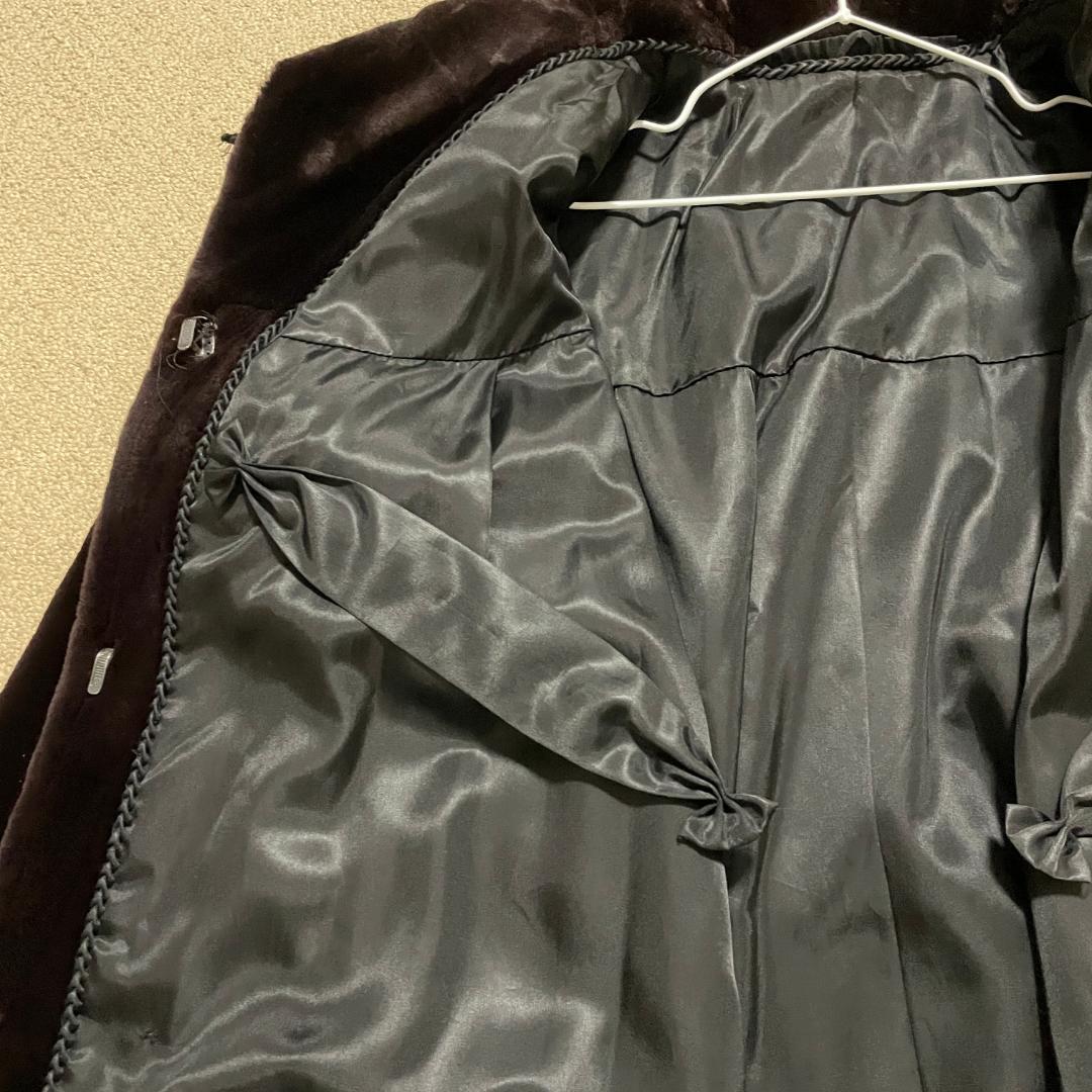 サガミンク 毛皮 ポンチョ リアルファー 銀サガ コート