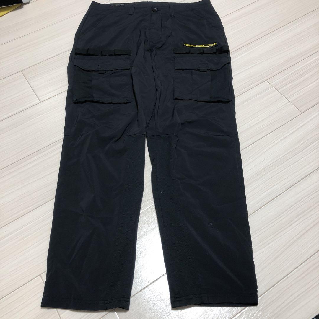 OAKLEY カーゴナイロンパンツ 美品】オークリー/OAKLEY テック系 ナイロン カーゴ パンツ ブラック