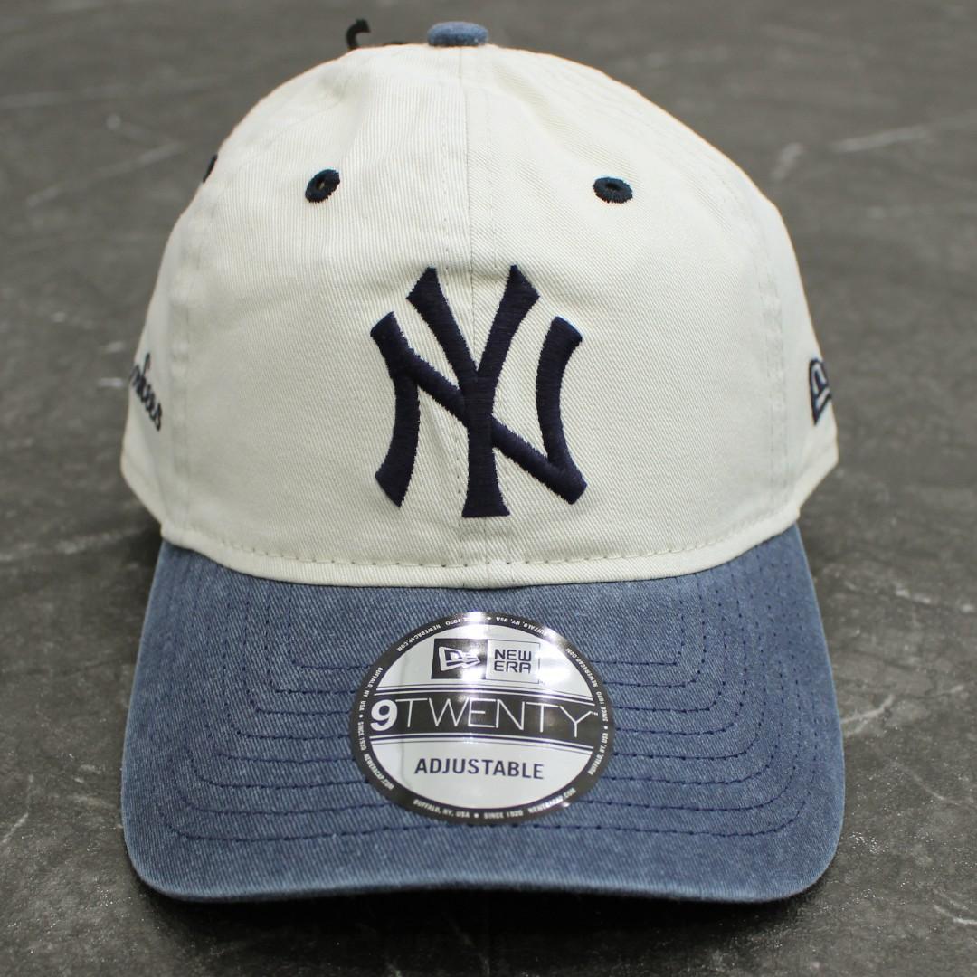 NEW ERA NY ヤンキース キャップ クリーム ネイビー 海外モデル