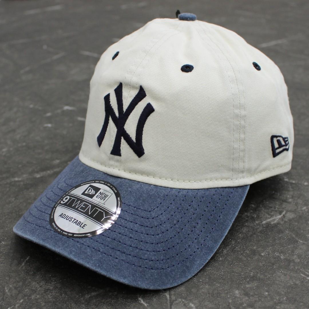 NEW ERA NY ヤンキース キャップ クリーム ネイビー 海外モデル