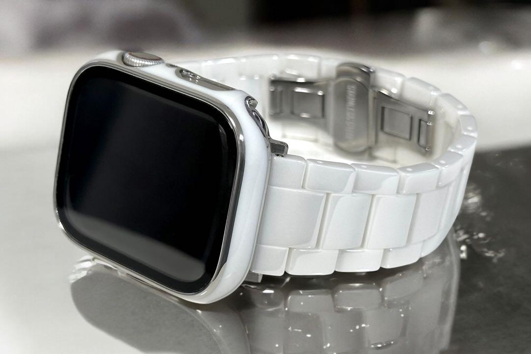 sw★アップルウォッチバンド　セラミックベルト　Apple Watchカバー