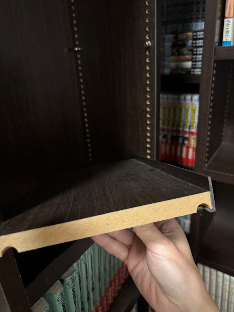 ニトリ　飾れるディスプレイ扉付きスライド書棚　大型タイプ