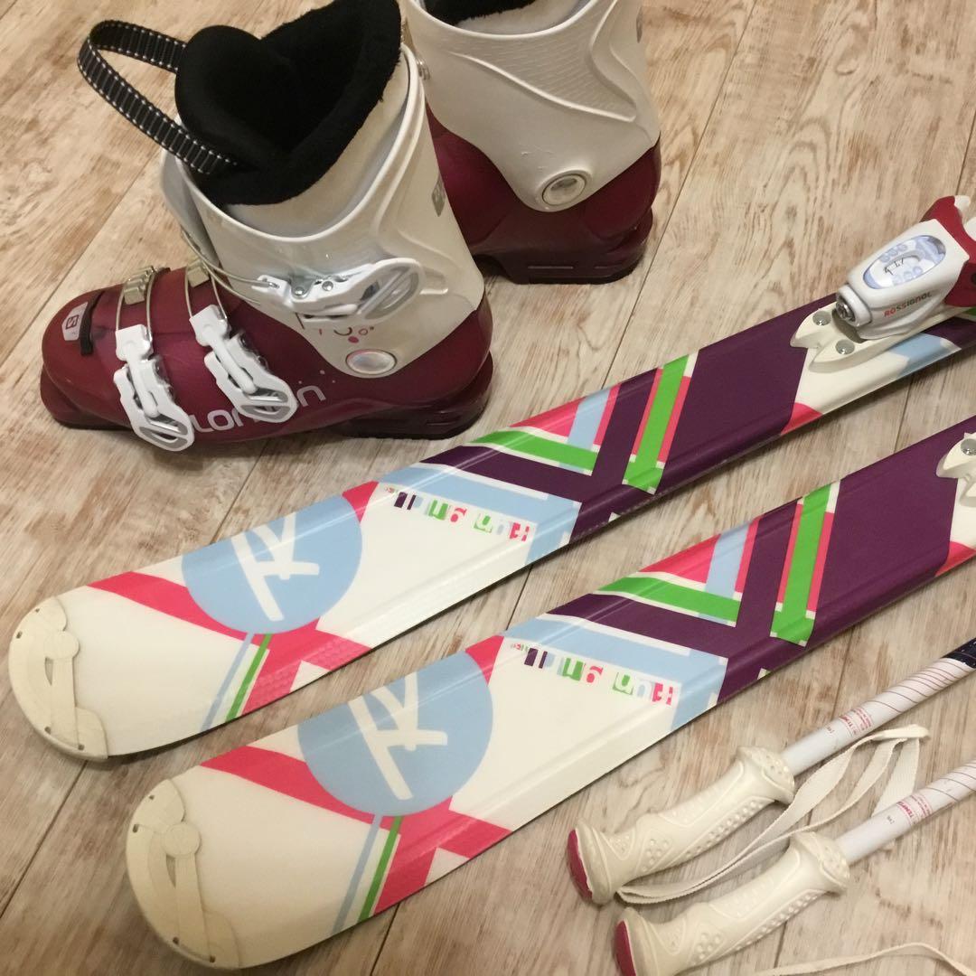 ジュニアスキーセット スキー130cm ブーツ23cm メンテ済 130cm 靴23cm ATOMIC 子供用スキーセット メンテ済 130cm 靴