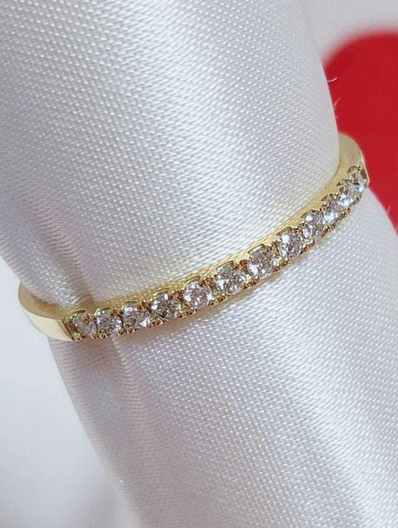 新入荷 未使用 k18 ダイヤモンド0.15ct エタニティリング