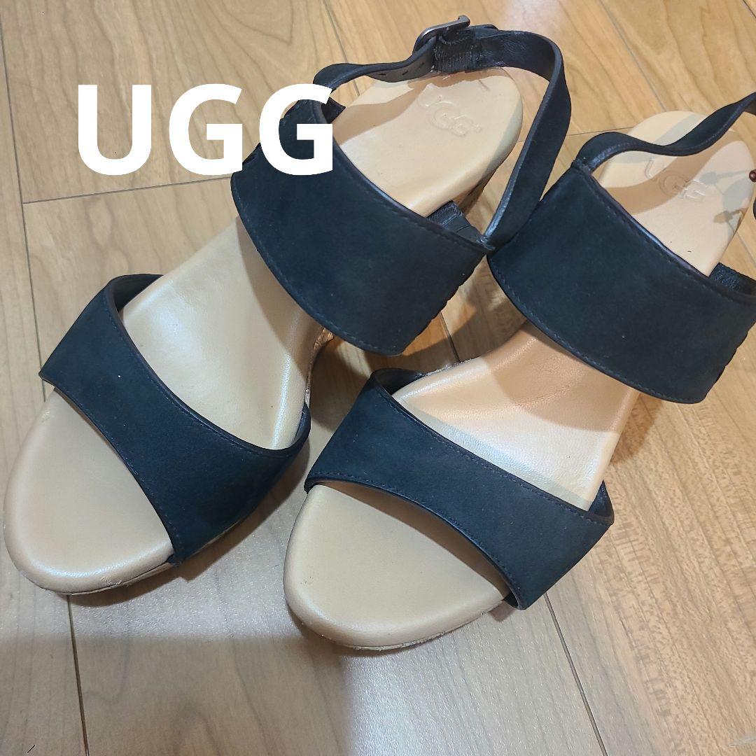驚きの値段 UGG ブラック メルカリ - ウェッジサンダル 靴