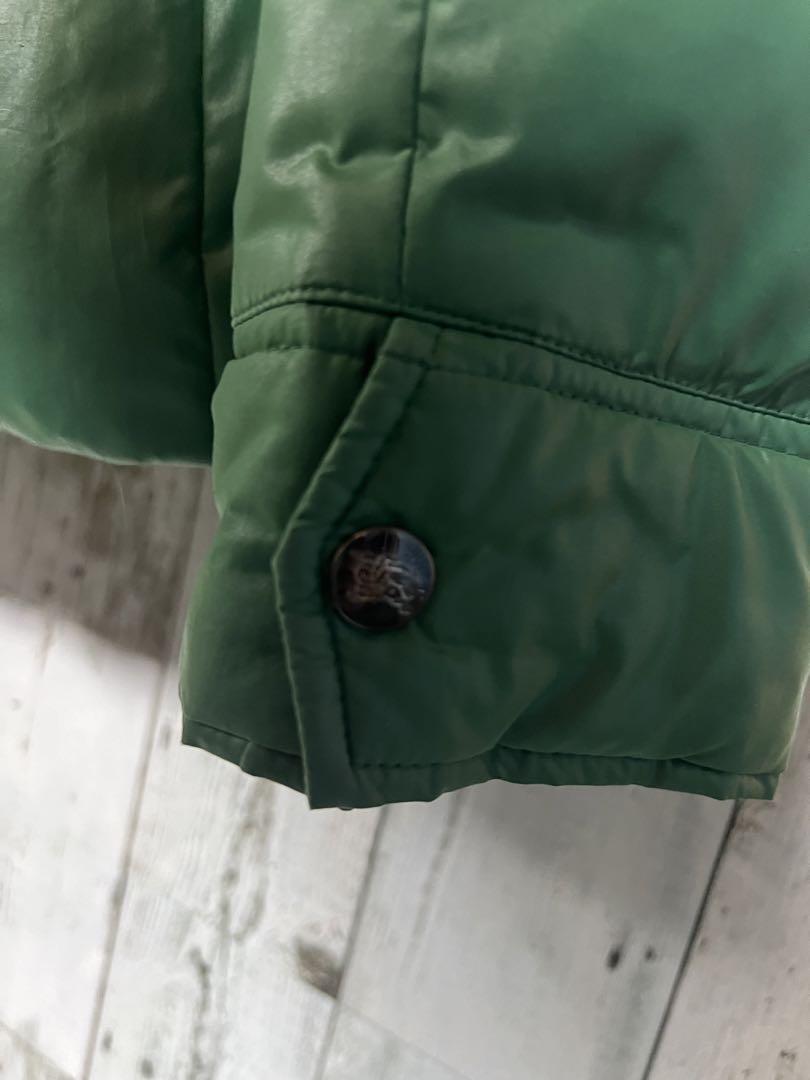 極限定 BURBERRY BLUE LEBEL ダウン ラクーン 狸毛皮 裏総柄