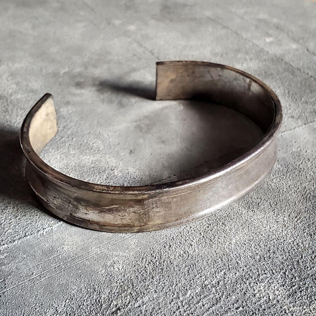 ヴィンテージ シルバー925 ワイド バングル ブレスレット VINTAGE