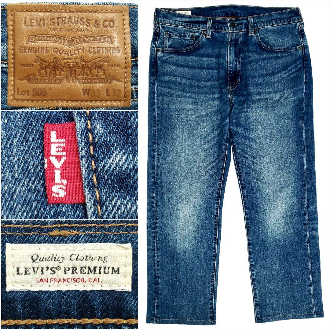 ビッグE◆Levi's PREMIUM 505◆W33ストレートジーンズ1096