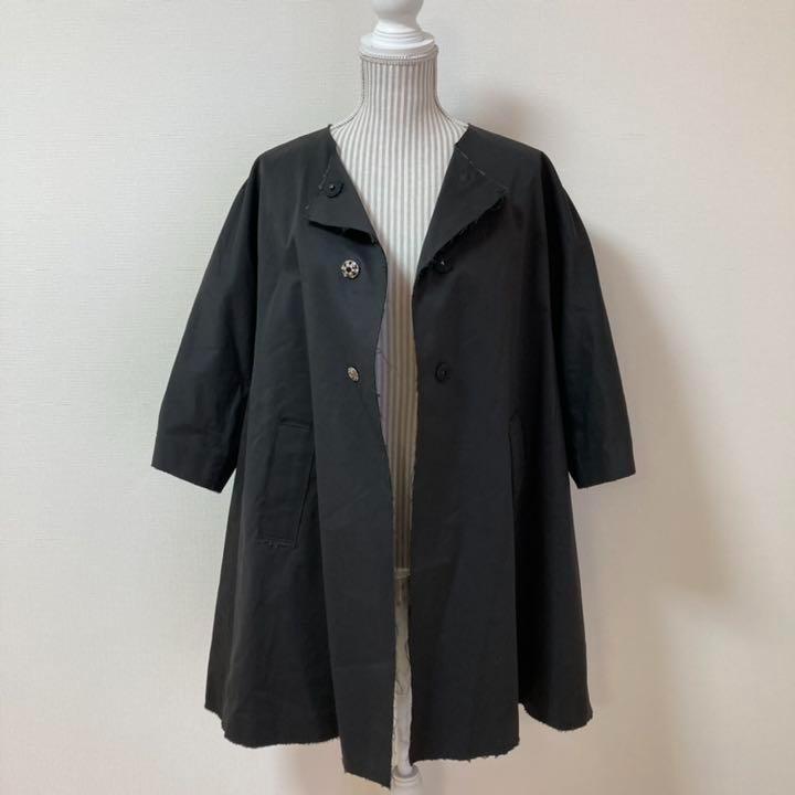 品質保証低価 01T131 leur logette ブラック ノーカラーコート 羽織り YST5b-m60044460566 即納超歓迎