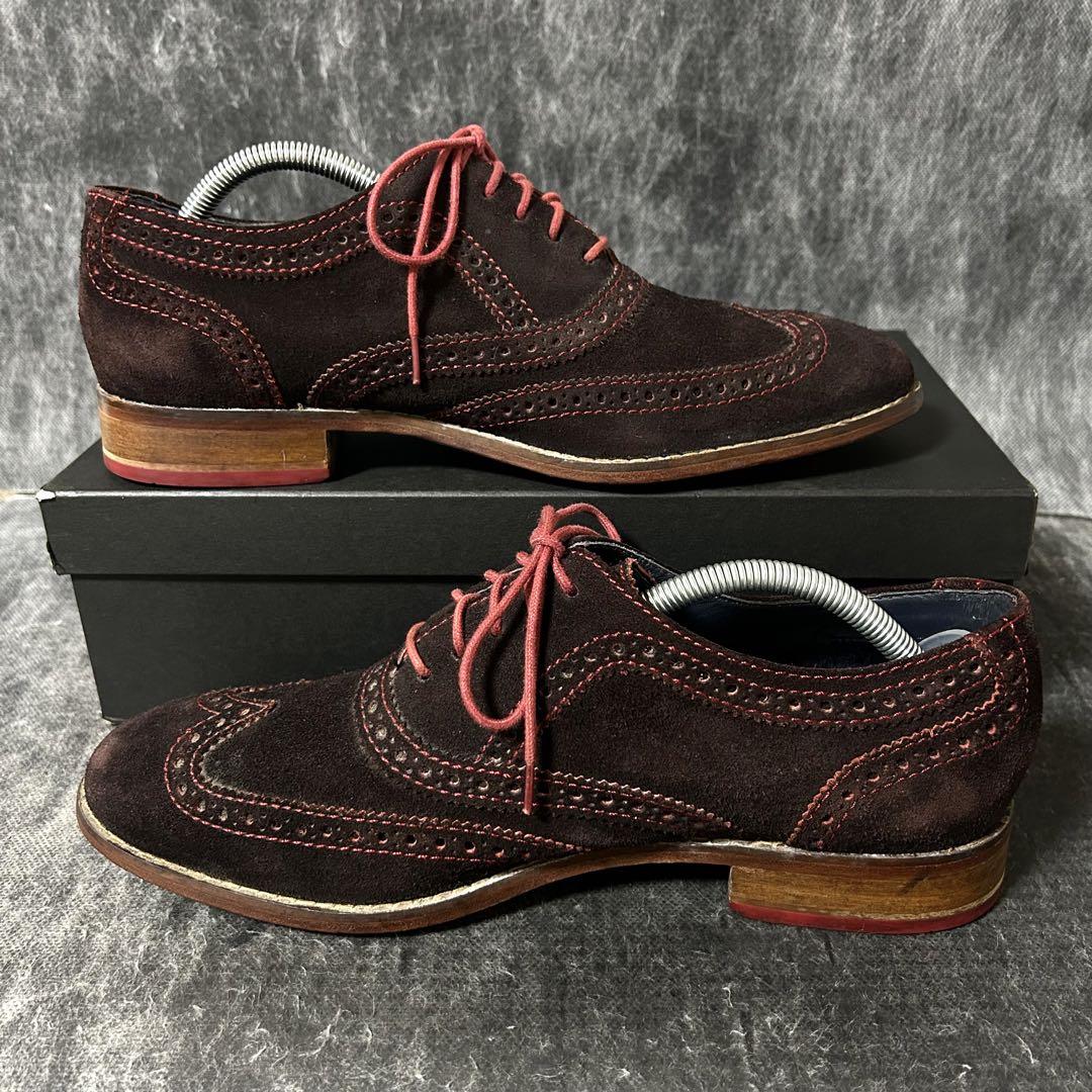 COLE HAAN ウィングチップ　革靴　9M スエード　ブラウン