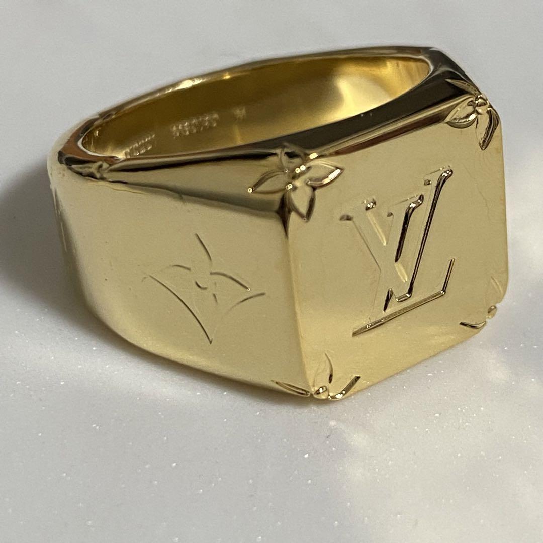 LOUIS VUITTON シグネットリング　極美品　モノグラム　19号　刻印M