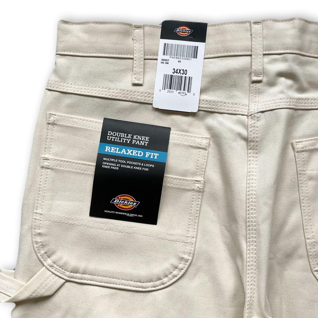 新品34x30 ナチュラル DICKIES ダブルニー ペインター パンツ 新品34x30 ナチュラル DICKIES ダブルニー ペインター パンツ