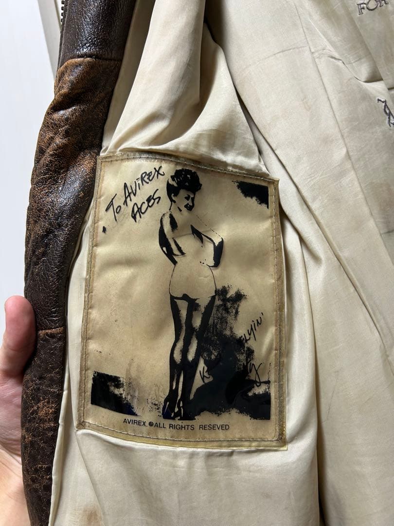 AVIREX レザージャケット a-2 ブラウン