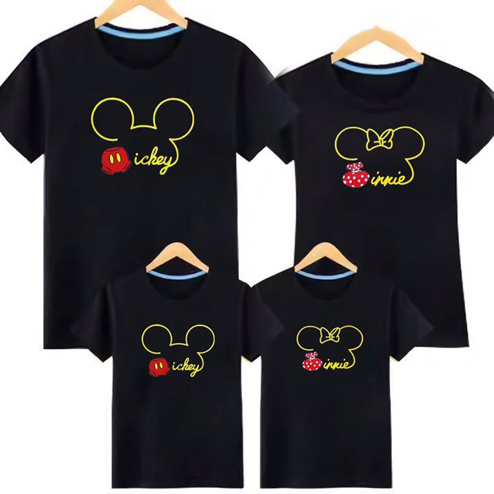 人気の贈り物が大集合 Tシャツ カットソー 半袖 袖なし 即日発送速達可能 ディズニーキャラクター男女ペアルック親子ペアルックtシャツ