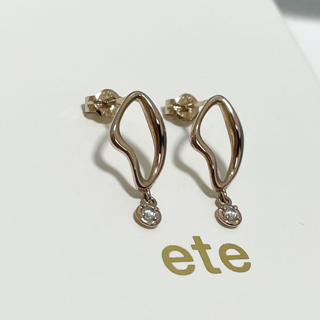 【超目玉枠】 ete/ビジューピアス/ミストピンクゴールド MPG/新品同様 アクセサリー