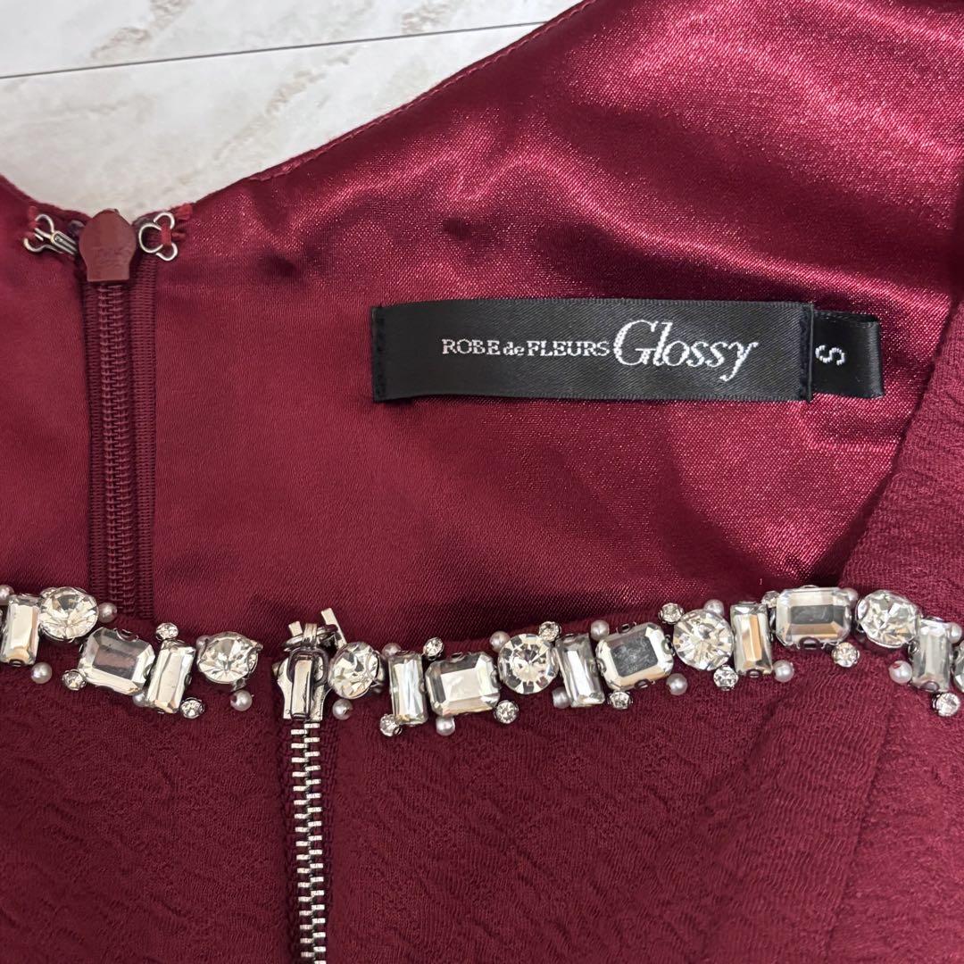 キャバドレス ミニドレス ROBE de FLEURS Glossy