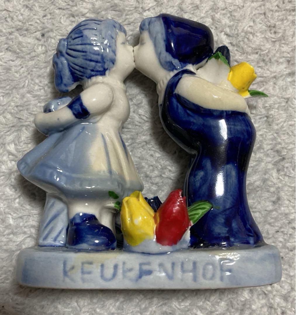 HOLLAND オランダ KISS人形 陶器製置物