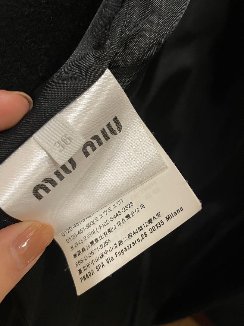MIU MIU ウール手袋 Mサイズ ブラック MIU MIU ウール手袋 Mサイズ ブラック