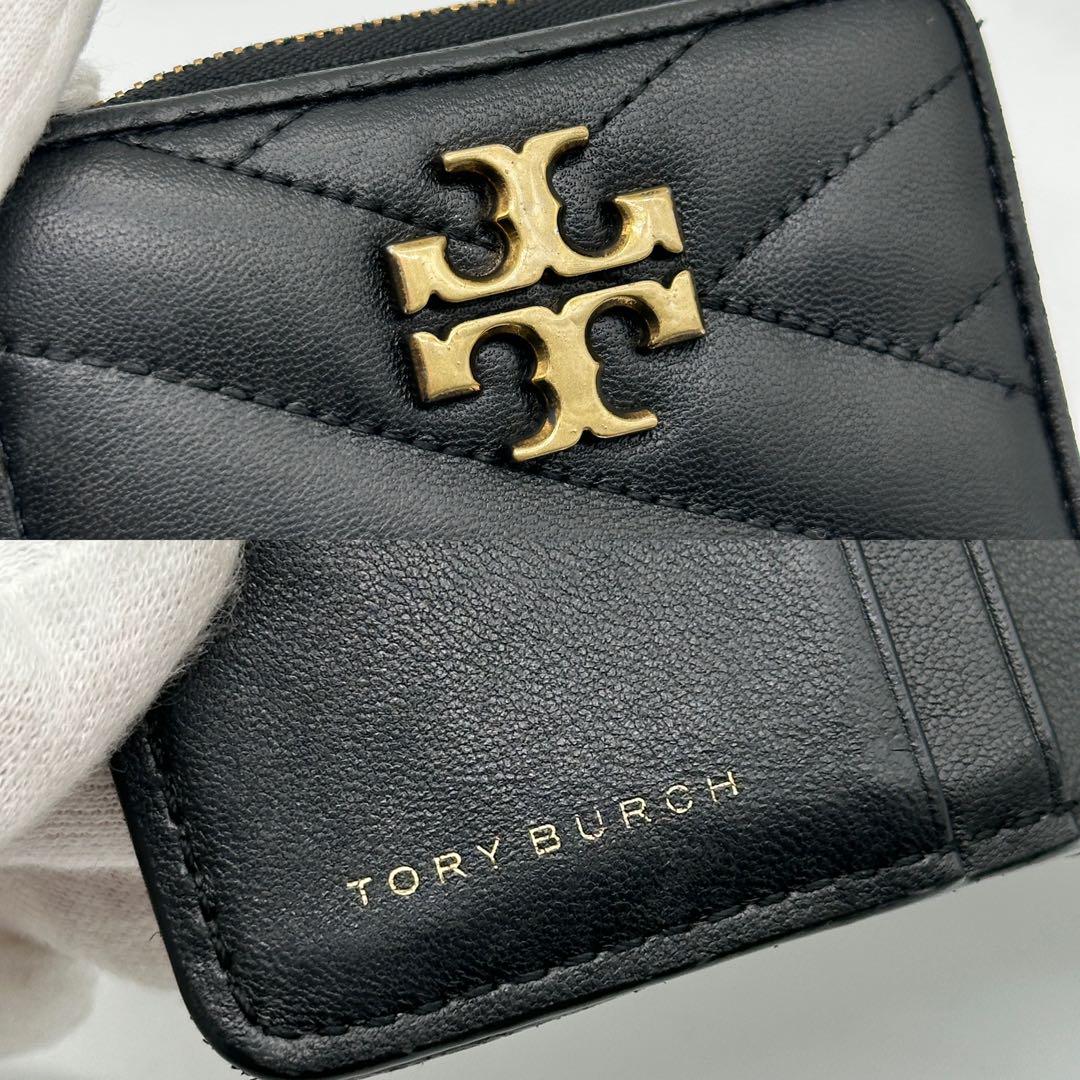黒 レザー 二つ折り財布 キルティング　トリーバーチ TORY BURCH 美品 TORY BURCH トリーバーチ 財布 二つ折り財布 レディース キラ