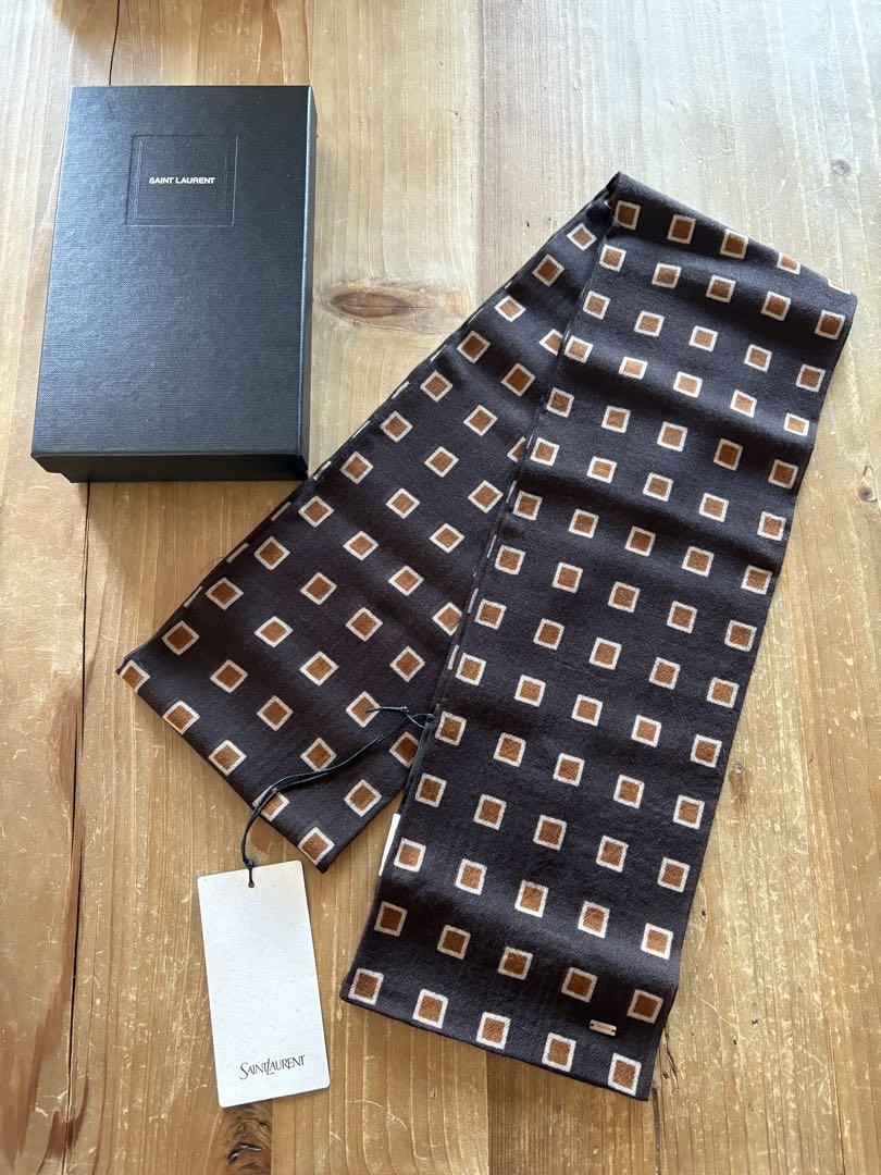 関税送料込♡SAINT LAURENT ナイロンスカーフ スカーフ付き ストロー製バイザー | Saint Laurent サンローラン