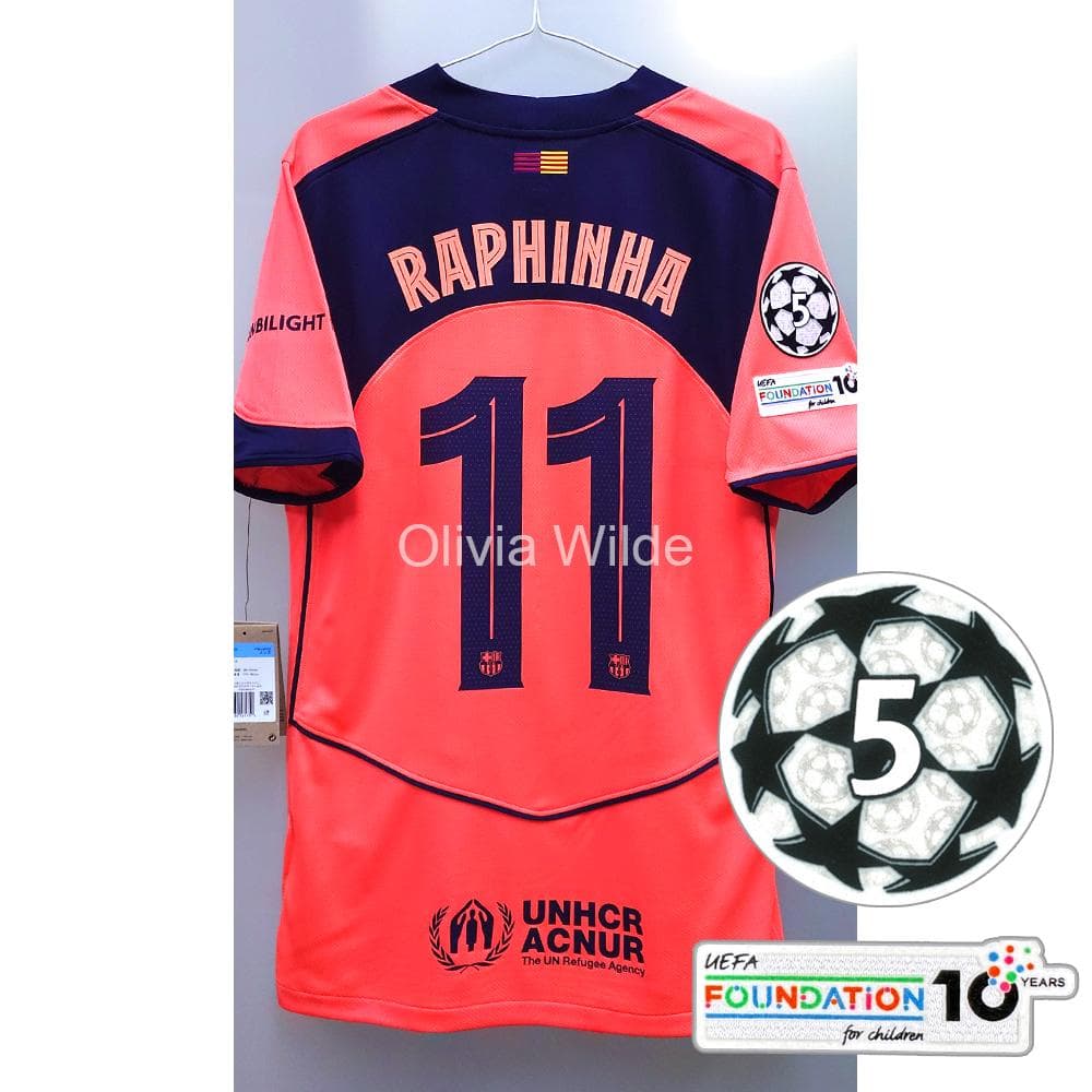 [CL仕様] FCバルセロナ ユニフォーム 25-26 #11 RAPHINHA