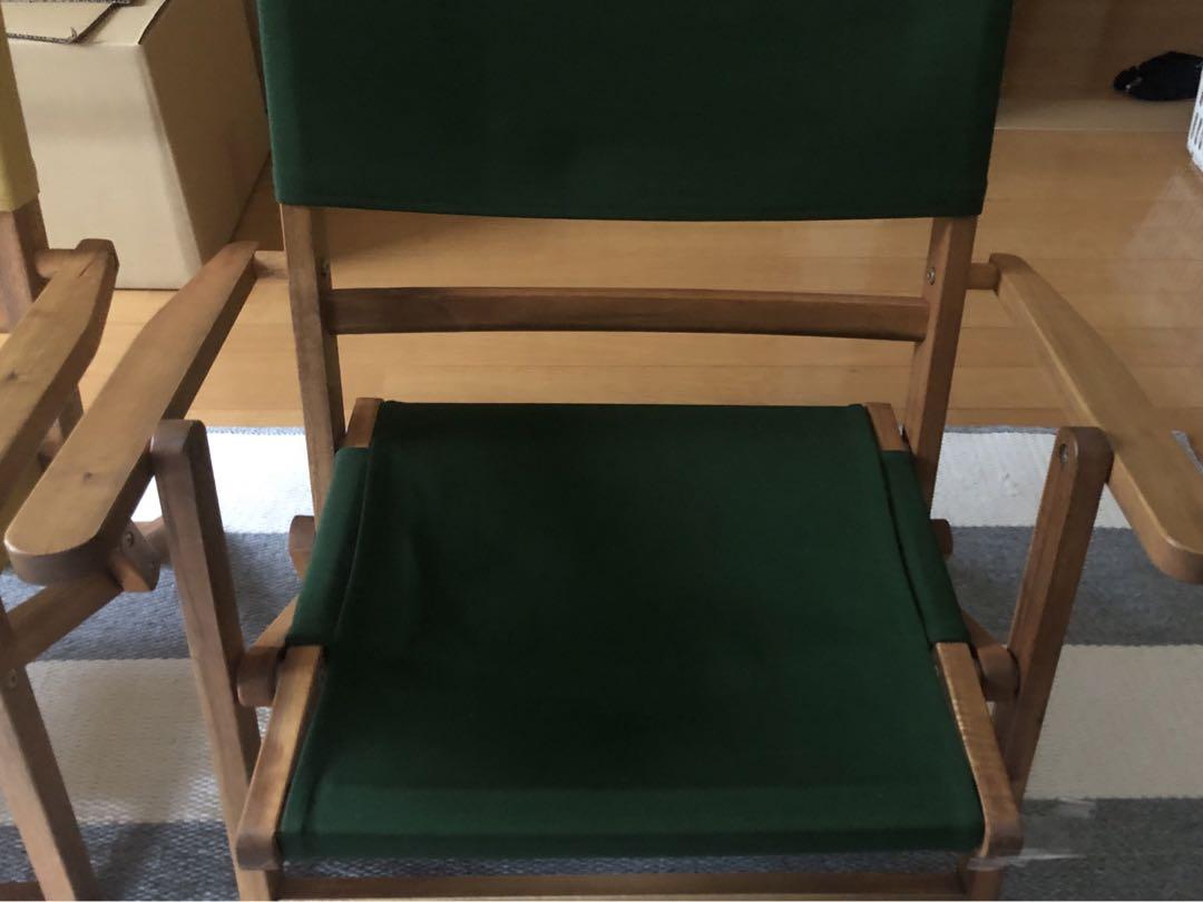 チェア　2脚　木製　キャンプ　アウトドア　折りたたみ　ニトリ