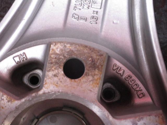 ホイール 2本 ブリジストン TURNING 16×8J 5穴◆4561H-K2