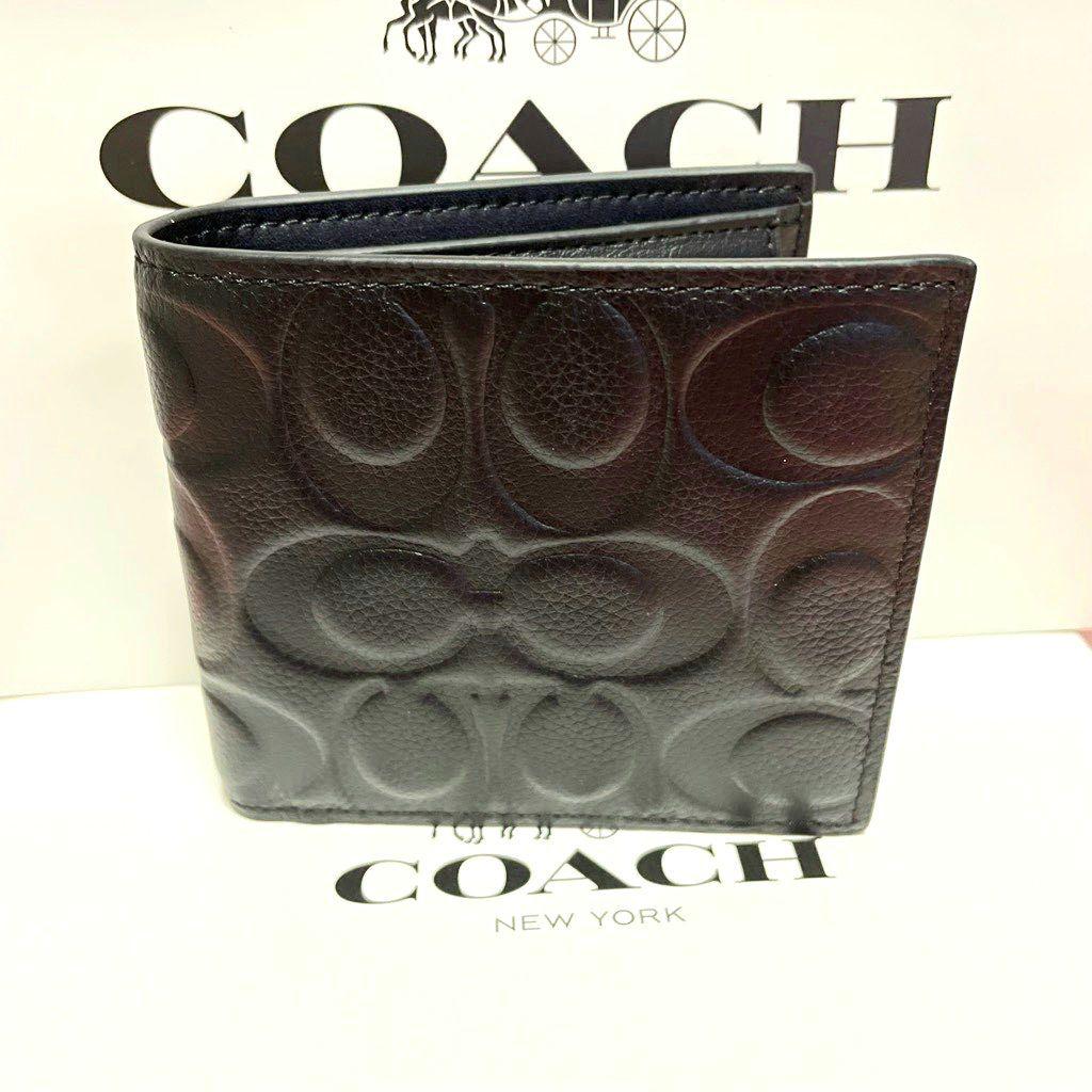 COACH スリム 二つ折り財布 メンス 贈り物にも