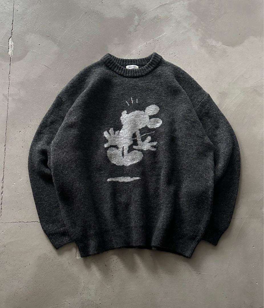 Disney ミッキー SILHOUETTE MOTIFKNITニット