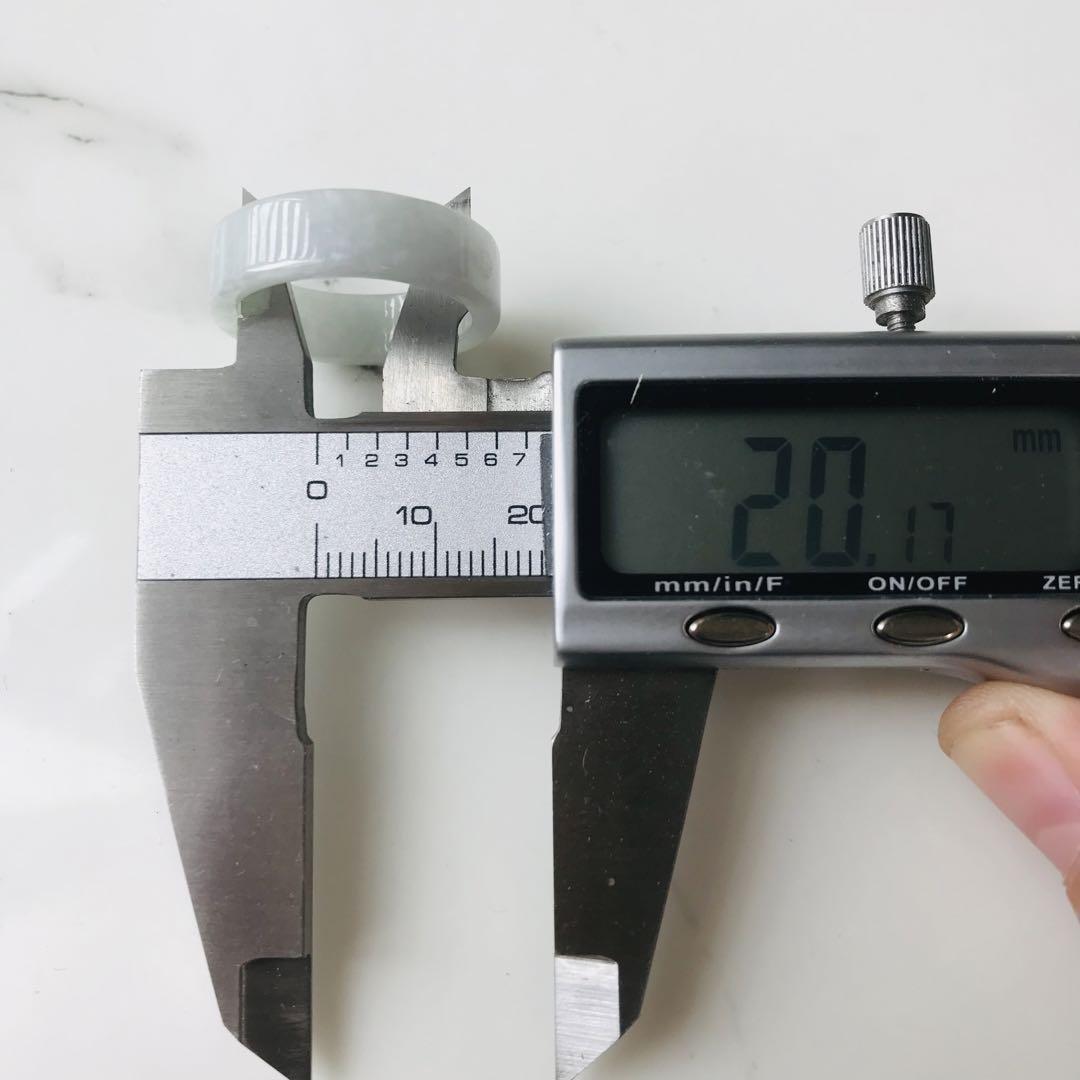 R30-002］ 翡翠 くりぬき リング 天然石 ミャンマー産 23号 指輪