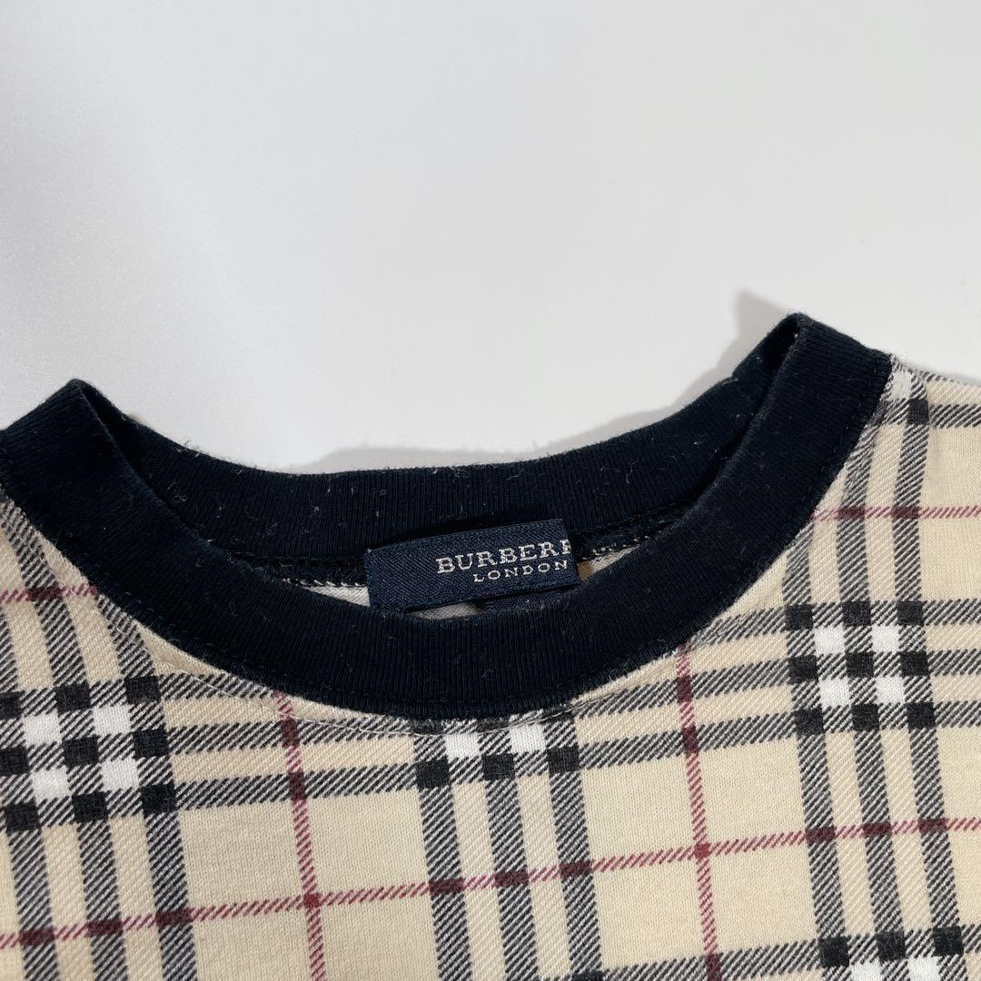 希少✨バーバリーロンドン　ノバチェック チュニック ロング丈　Tシャツ BURBERRY LONDON(バーバリーロンドン) / タグ付/長袖シャツ/44