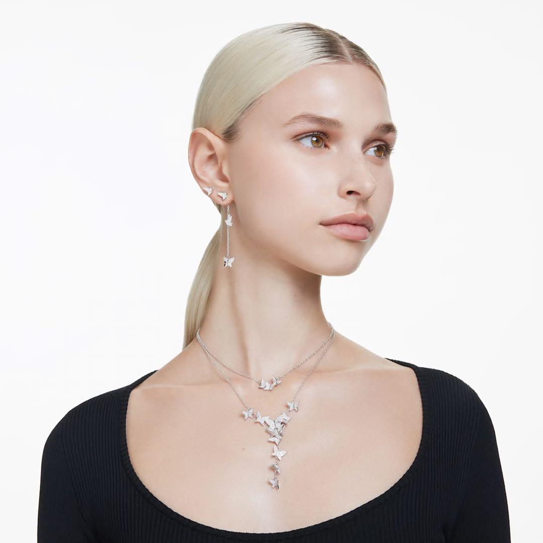 SWAROVSKI Lilia 蝶 ネックレス シルバー 箱なし