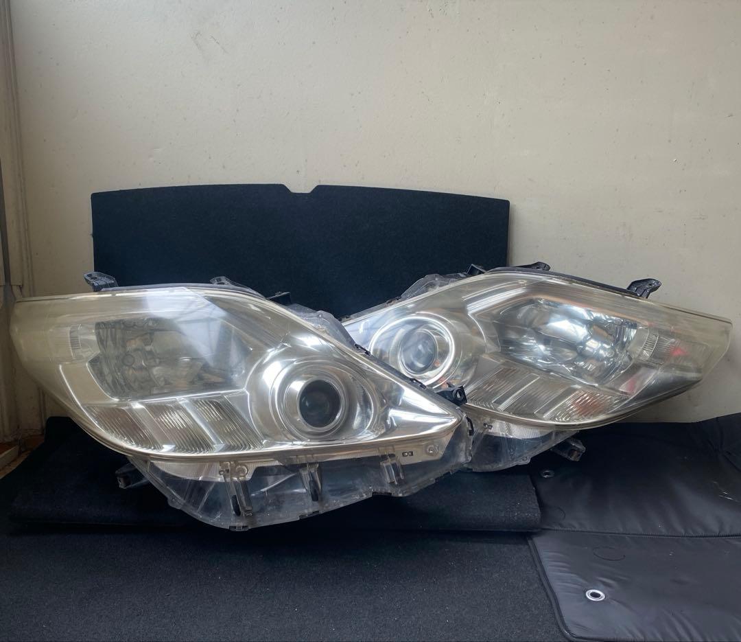 アルファード20系 前期 純正 HIDヘッドライト 左右セット コーティング済みTOYOTA
