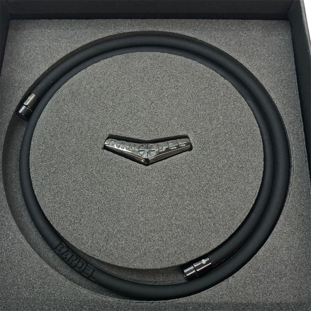 超特価新品 新品 ブラック×ブラック 45cm 8qfX4-m60086749018 BANDEL チタンラバーネックレス 品質保証