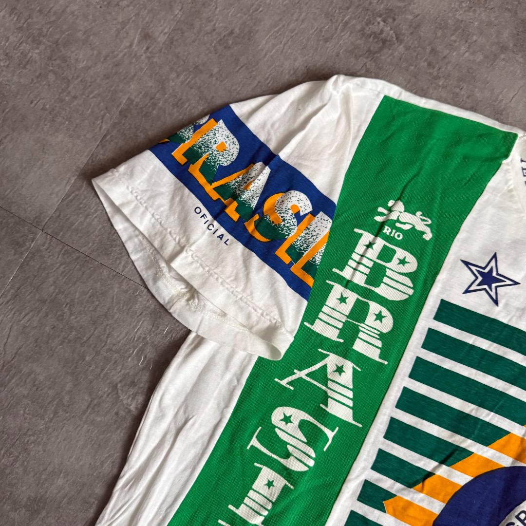 送料無料 いつまで ブラジルサッカー98年ナンバリングTシャツ 90s ヴィンテージ 希少 ウェア