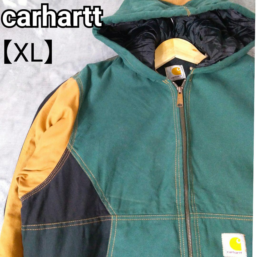 買い超安い 【Carhartt】再構築ジャケットUS輸入レアXLフード付き緑