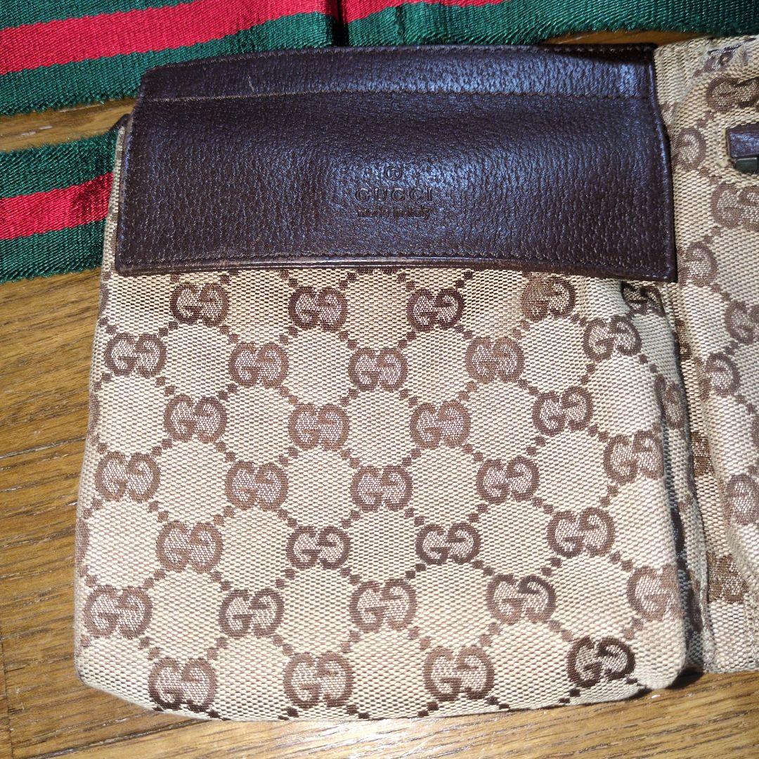 ◆GUCCI　GGパターン　ボディバッグ　ウエストポーチ　希少◆