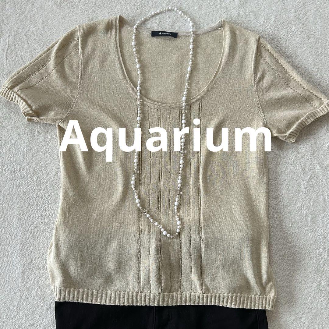 Aquascutum】アクアスキュータム サマーニット イエローゴールド