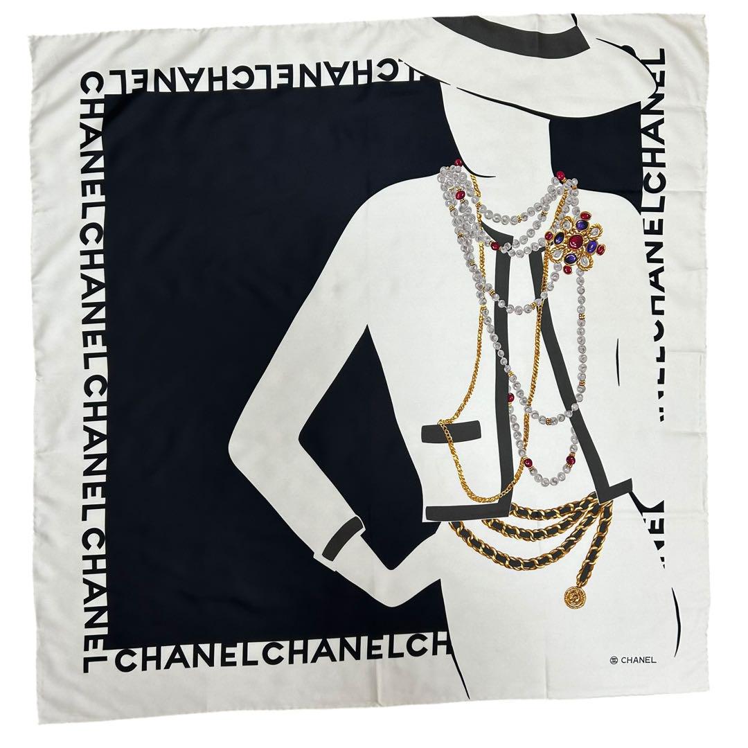 CHANEL ヴィンテージ マドモアゼル ビジュー スカーフ　希少