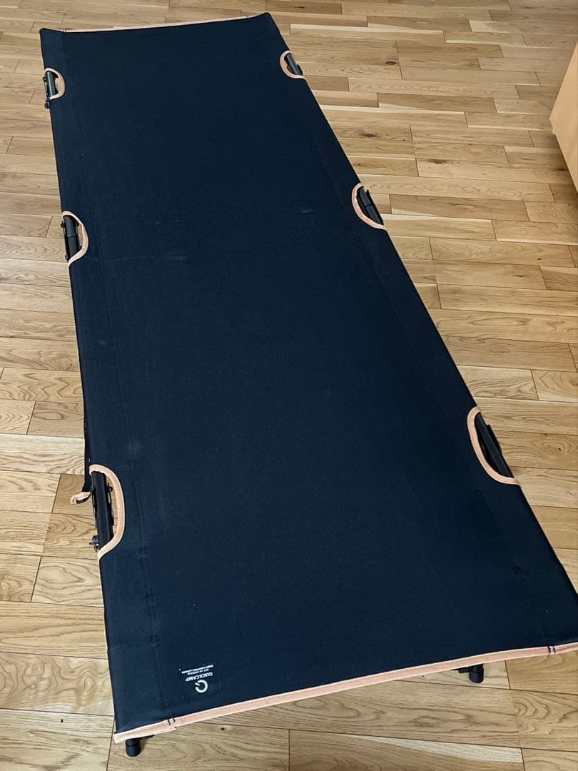 QUICKCAMP コット 黒 メッシュポケット付き 4,784円