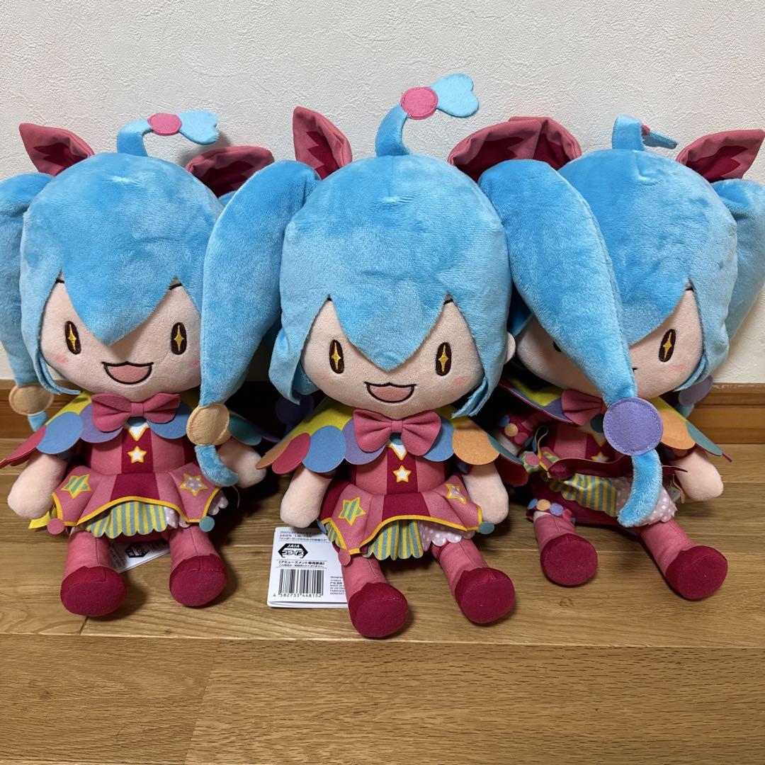 ⑥ 初音ミク ふわぷち L ぬいぐるみ ワンダーランドのセカイの初音ミク　3個