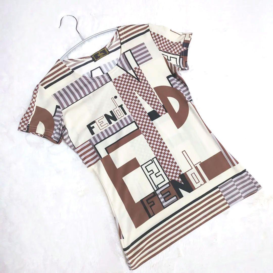希少 FENDI イタリア製 フェンディ ナイロン Tシャツ 総柄