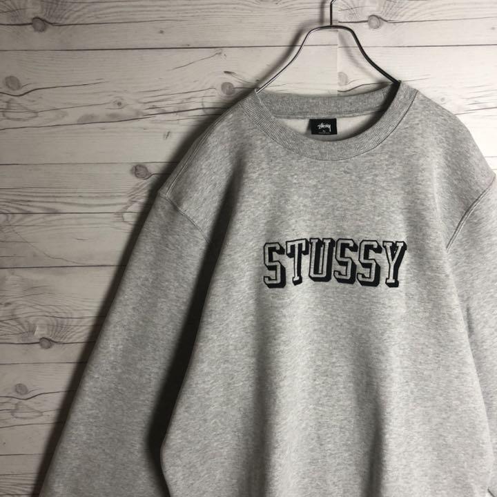 ショップ 即完売モデル 刺繍 入手困難 人気 極美品 L7jk3-m60093239885 STUSSY スウェット デカロゴ ≛がございま