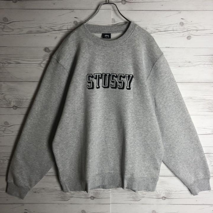 ショップ 即完売モデル 刺繍 入手困難 人気 極美品 L7jk3-m60093239885 STUSSY スウェット デカロゴ ≛がございま