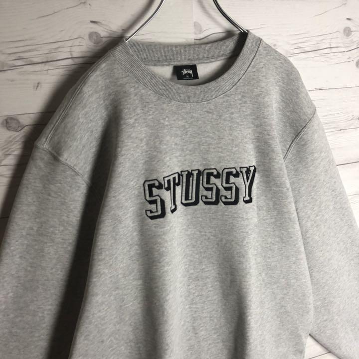 ショップ 即完売モデル 刺繍 入手困難 人気 極美品 L7jk3-m60093239885 STUSSY スウェット デカロゴ ≛がございま